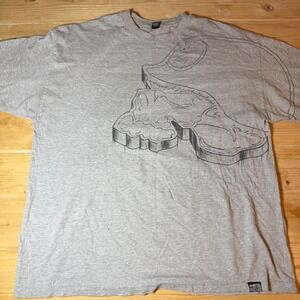 Metal Mulisha Mens Graphic T-Shirt Gray Skull Logo Sketch Short Sleeve XL